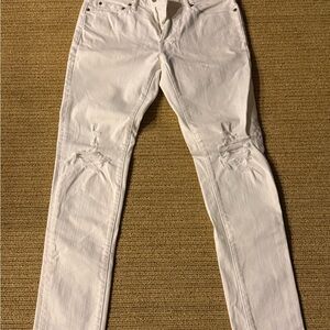 Abercrombie & Fitch Men's White Skinny Jeans